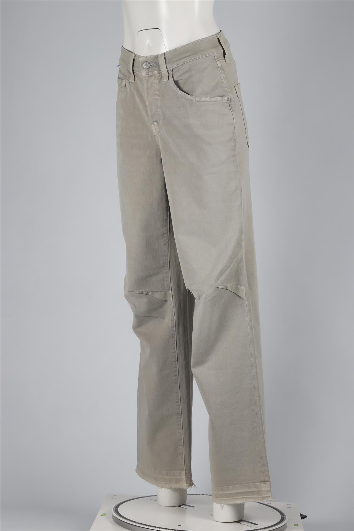 COTTON CITIZEN TAUPE COTTON BLEND WIDE LEG PANTS W24