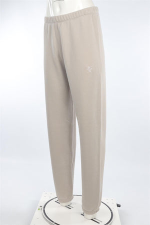 ETERNE BEIGE COTTON TRACK PANTS MEDIUM