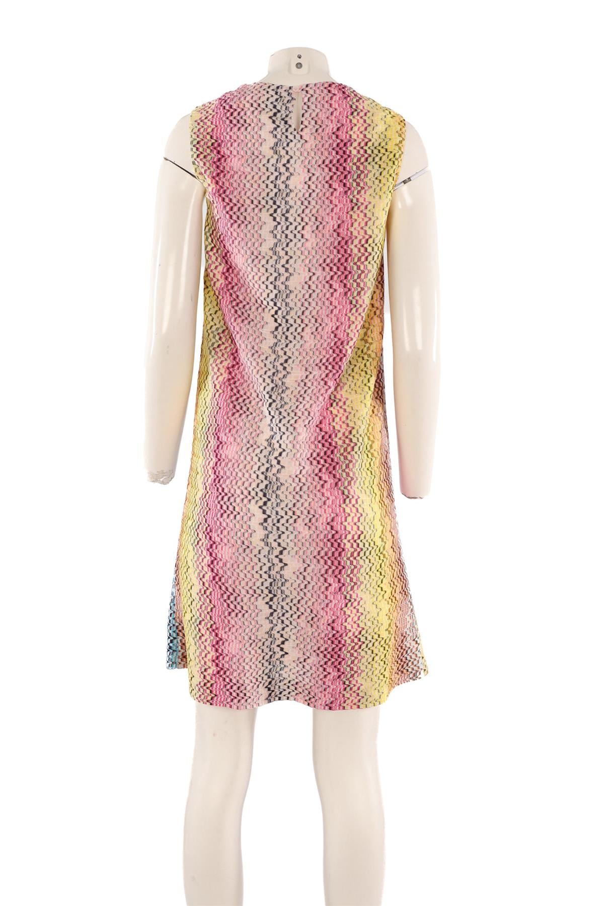 MISSONI MULTI CROCHET MIDI DRESS IT 42 UK 10