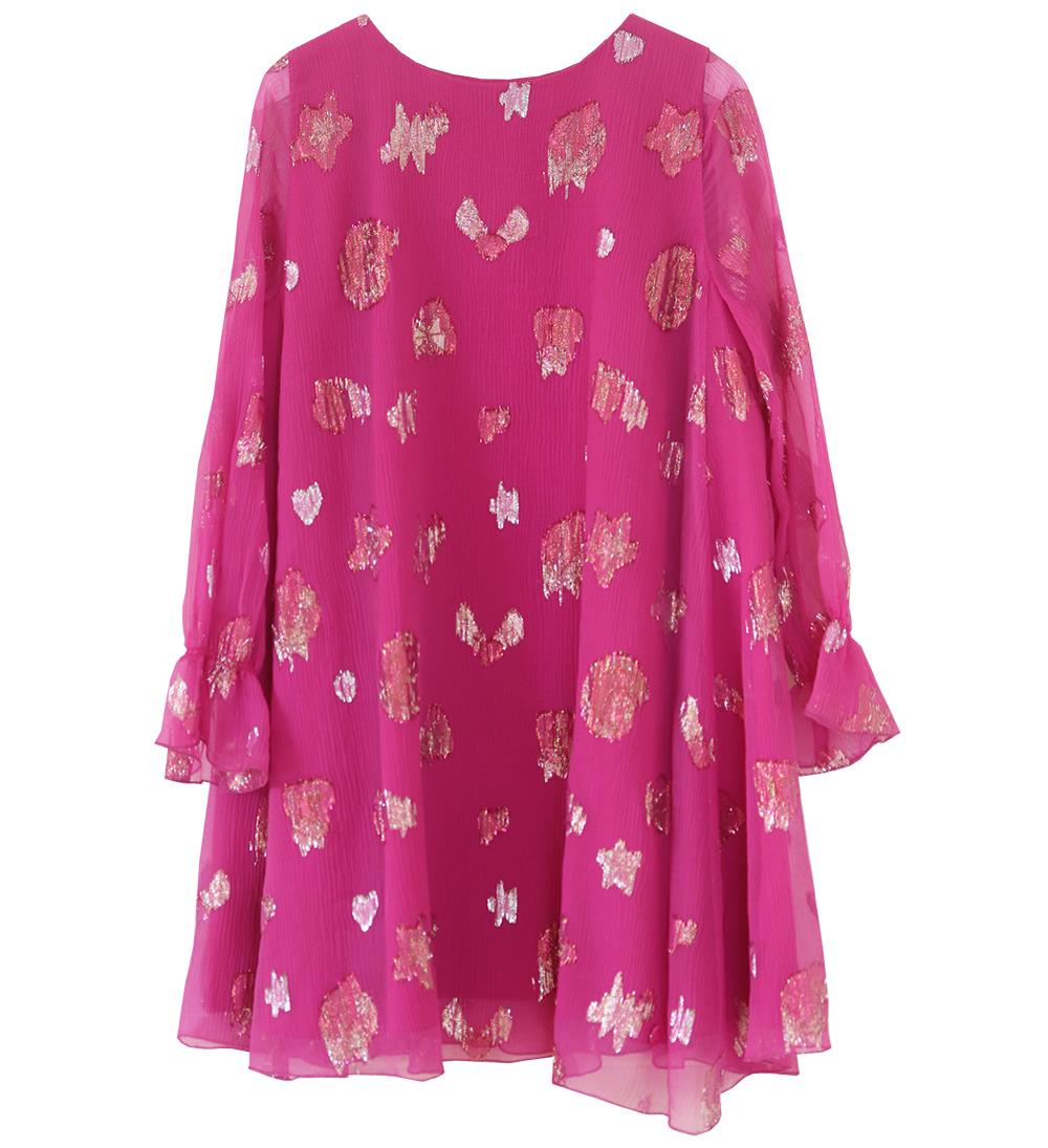 CHRISTIAN DIOR KIDS GIRLS METALLIC SILK CHIFFON DRESS 6 YEARS