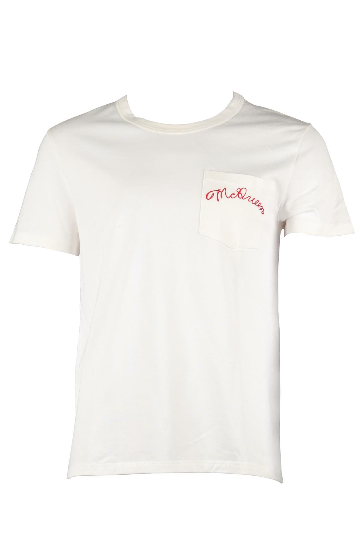 ALEXANDER MCQUEEN WHITE MEN'S COTTON T-SHIRT MEDIUM
