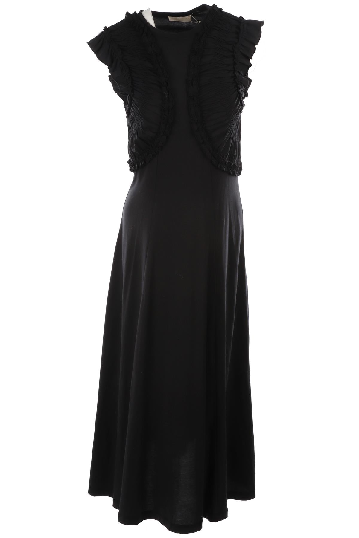 BLACK JERSEY MIDI DRESS