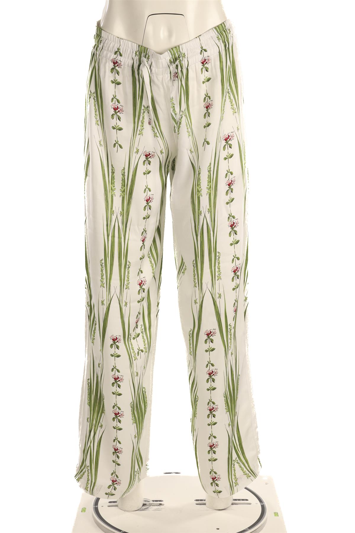 GIAMBATTISTA VALLI IVORY WOVEN STRAIGHT LEG PANTS IT 42 UK 10