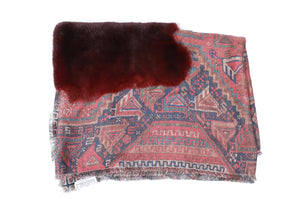 PIERRE LOUIS MASCIA ORYLAG FUR AND SILK SCARF