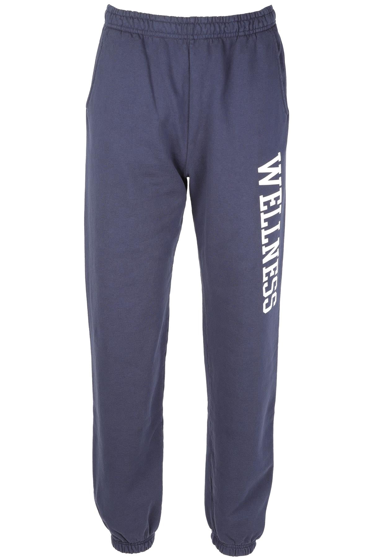 SPORTY & RICH NAVY COTTON TRACK PANTS LARGE