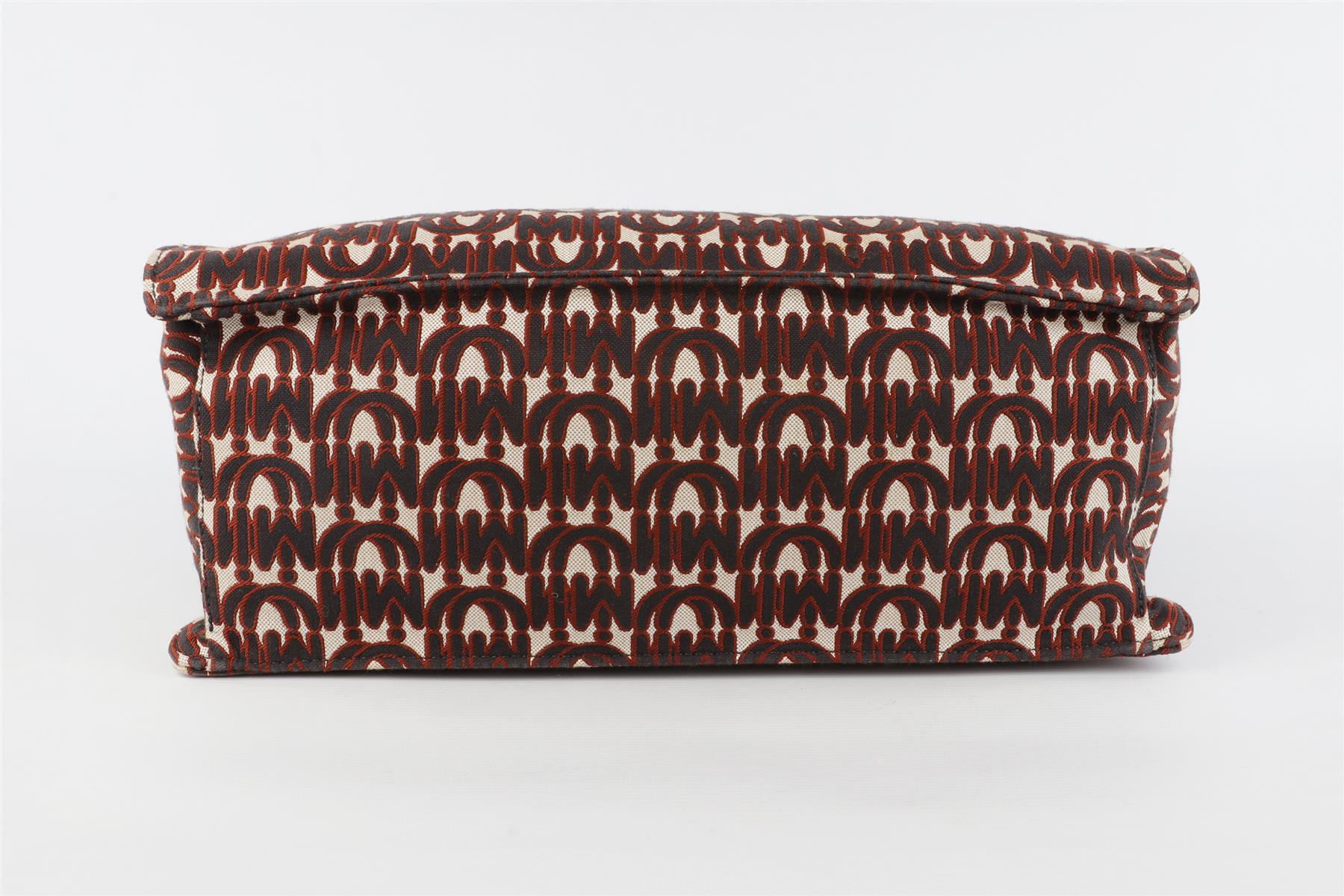 MIU MIU BLACK MADRAS JACQUARD TOTE BAG