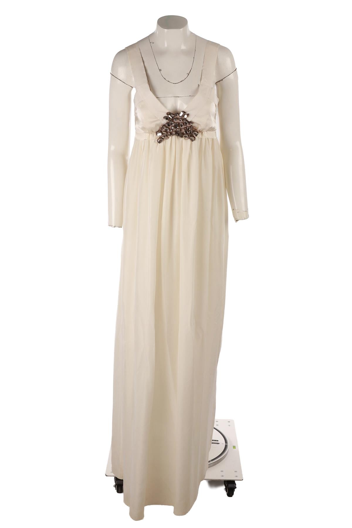 CREAM 2007 SILK MAXI DRESS