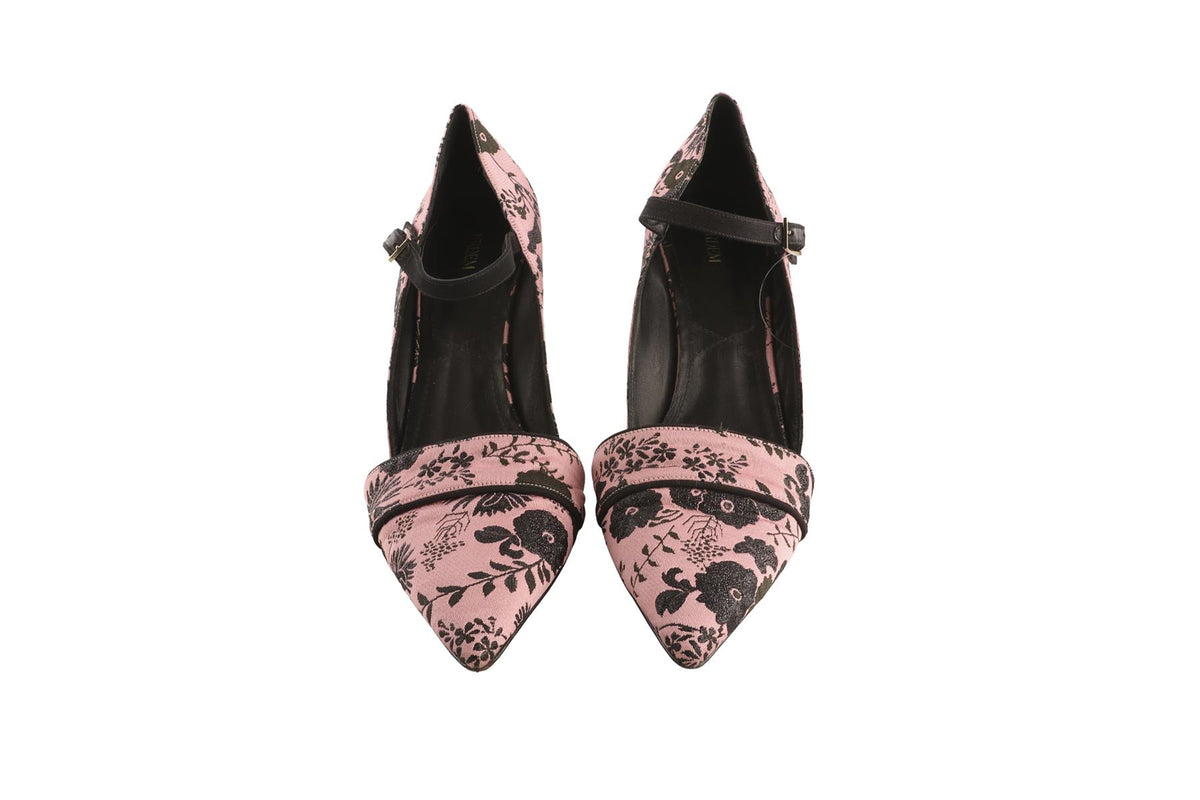 ERDEM PINK JACQUARD PUMPS EU 40 UK 7 US 10