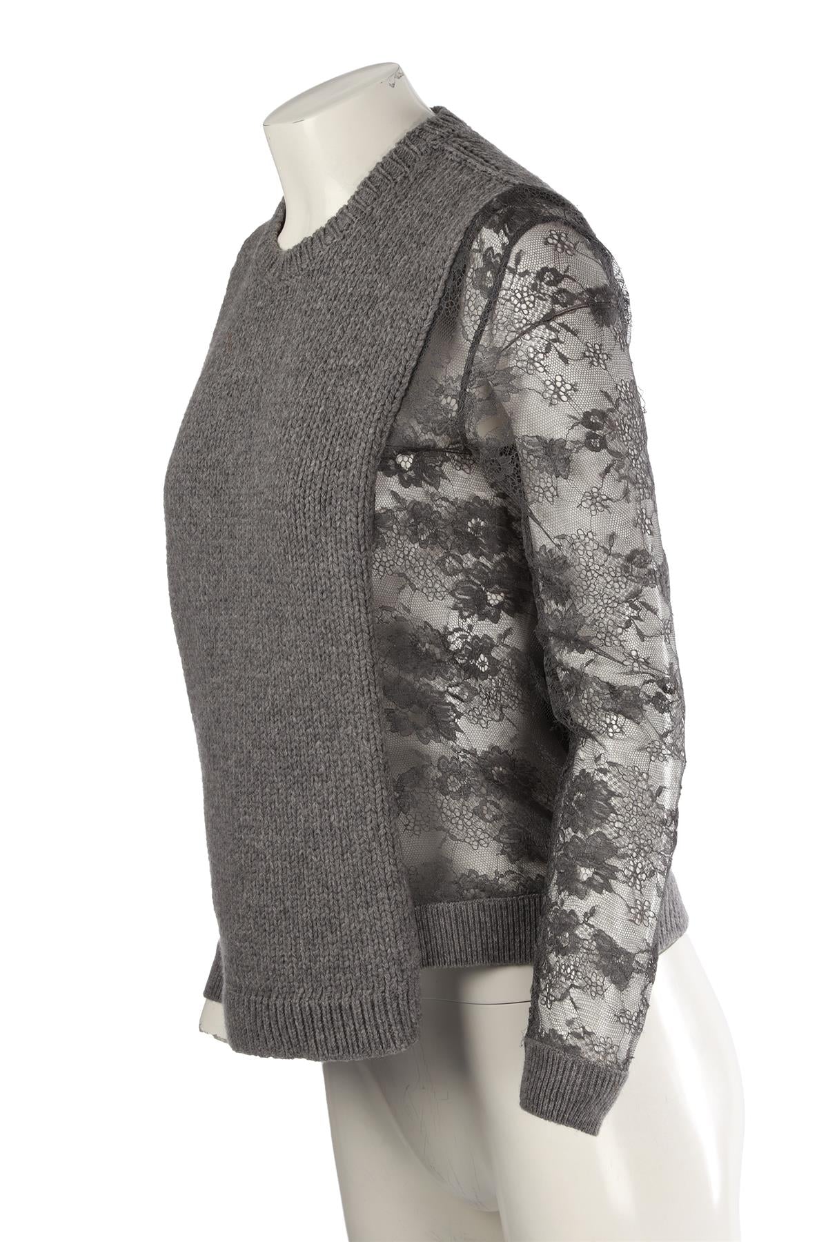 VALENTINO GREY WOOL SWEATER SMALL
