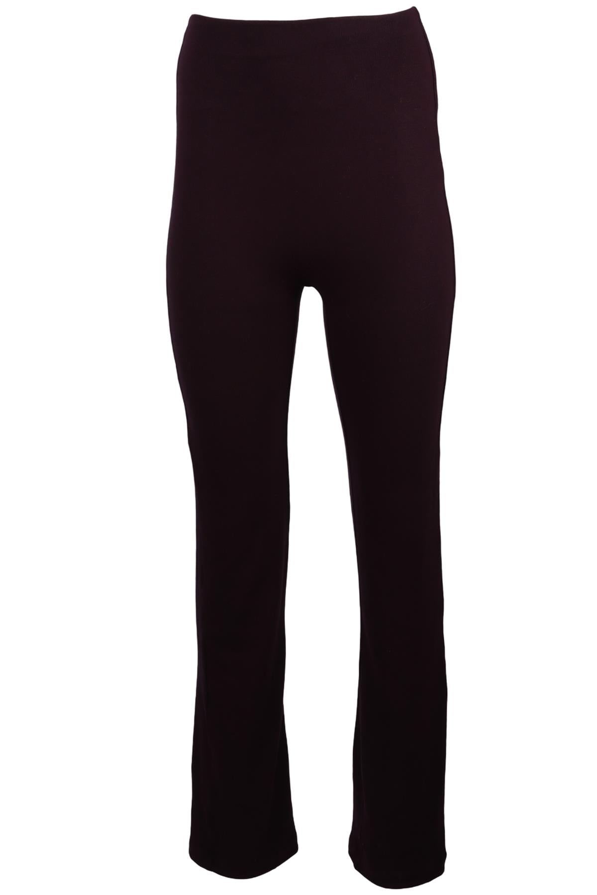 LESET PURPLE CASHMERE STRAIGHT LEG PANTS SMALL