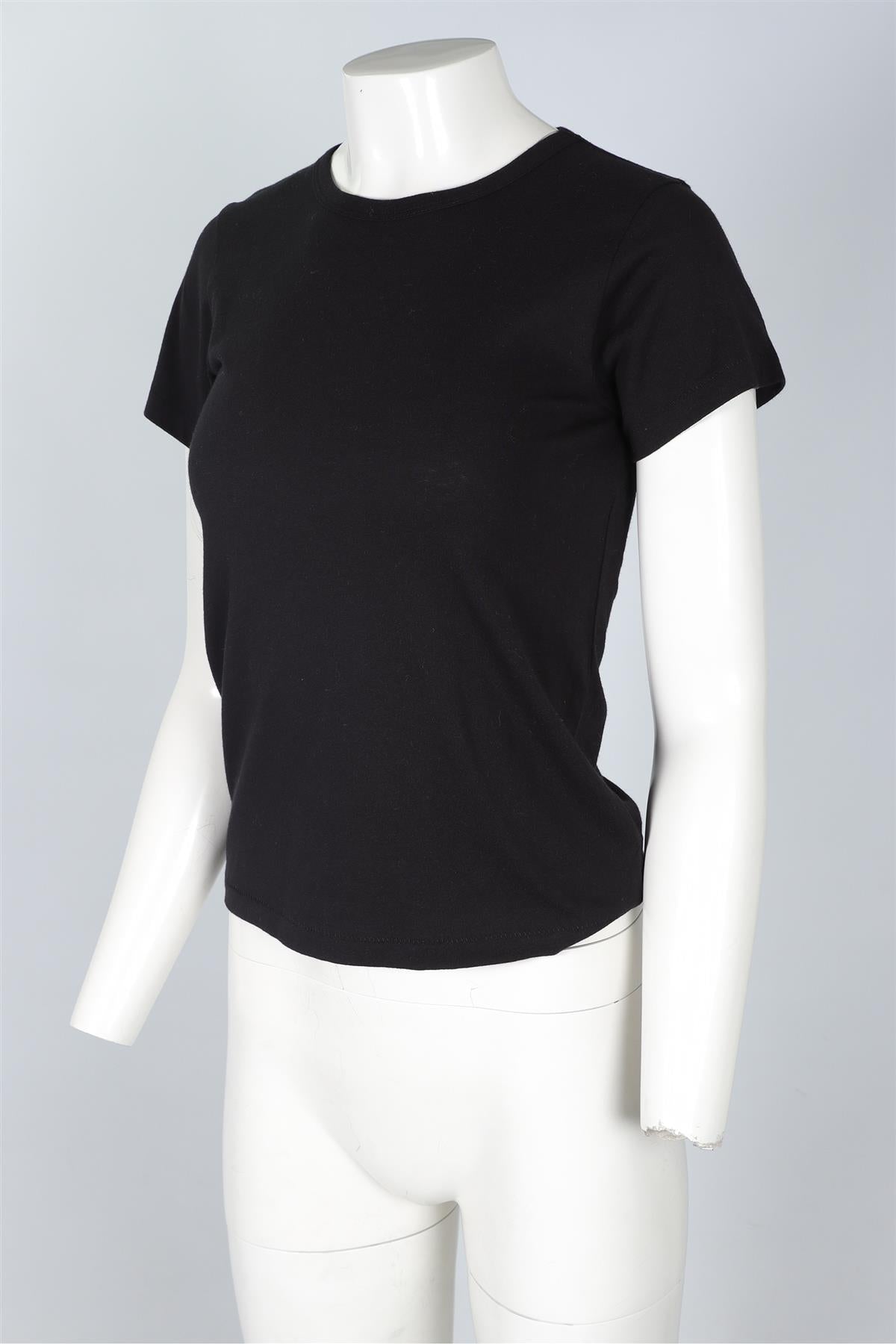 ETERNE BLACK COTTON T-SHIRT MEDIUM