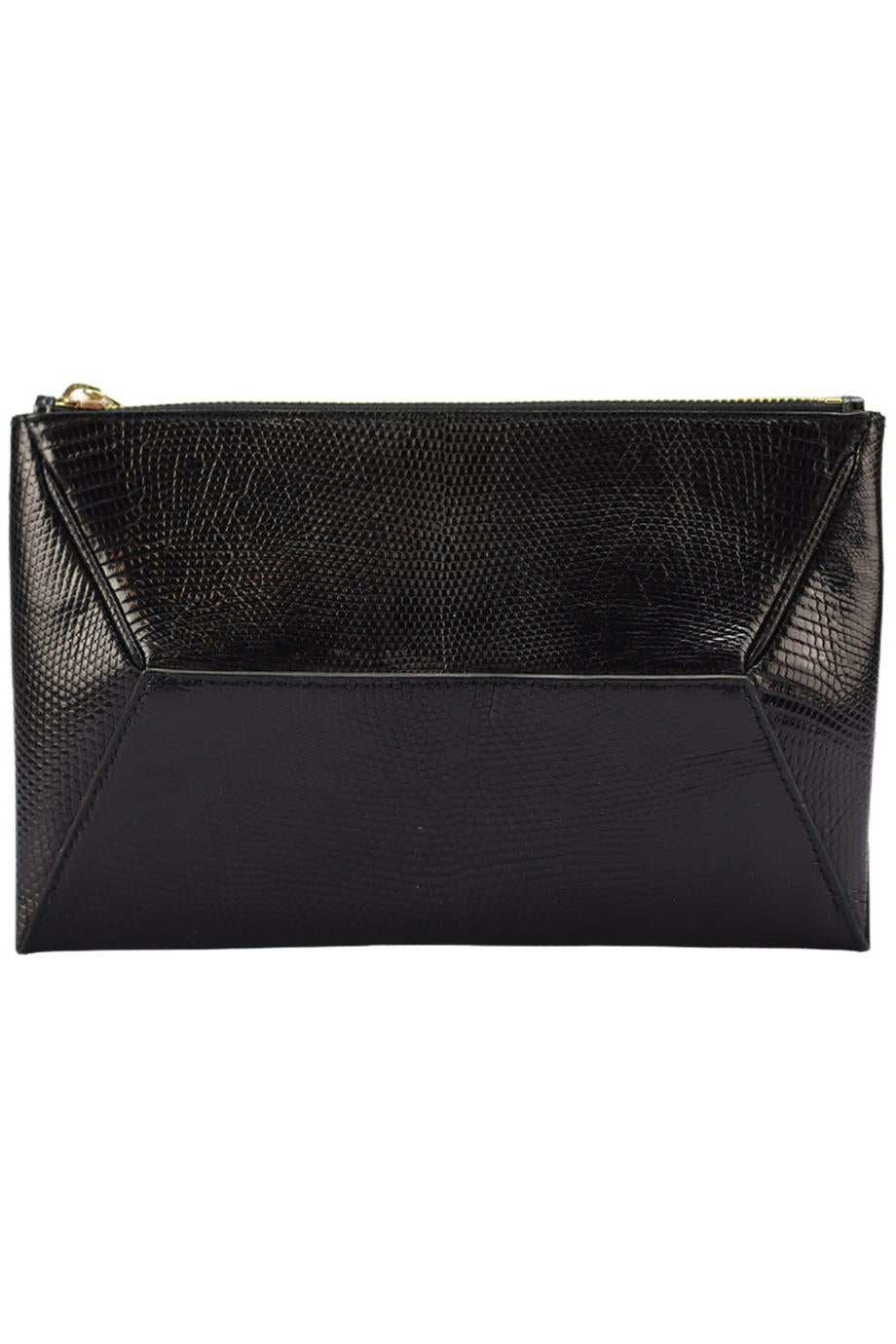 STARK SNAKE EFFECT LEATHER CLUTCH