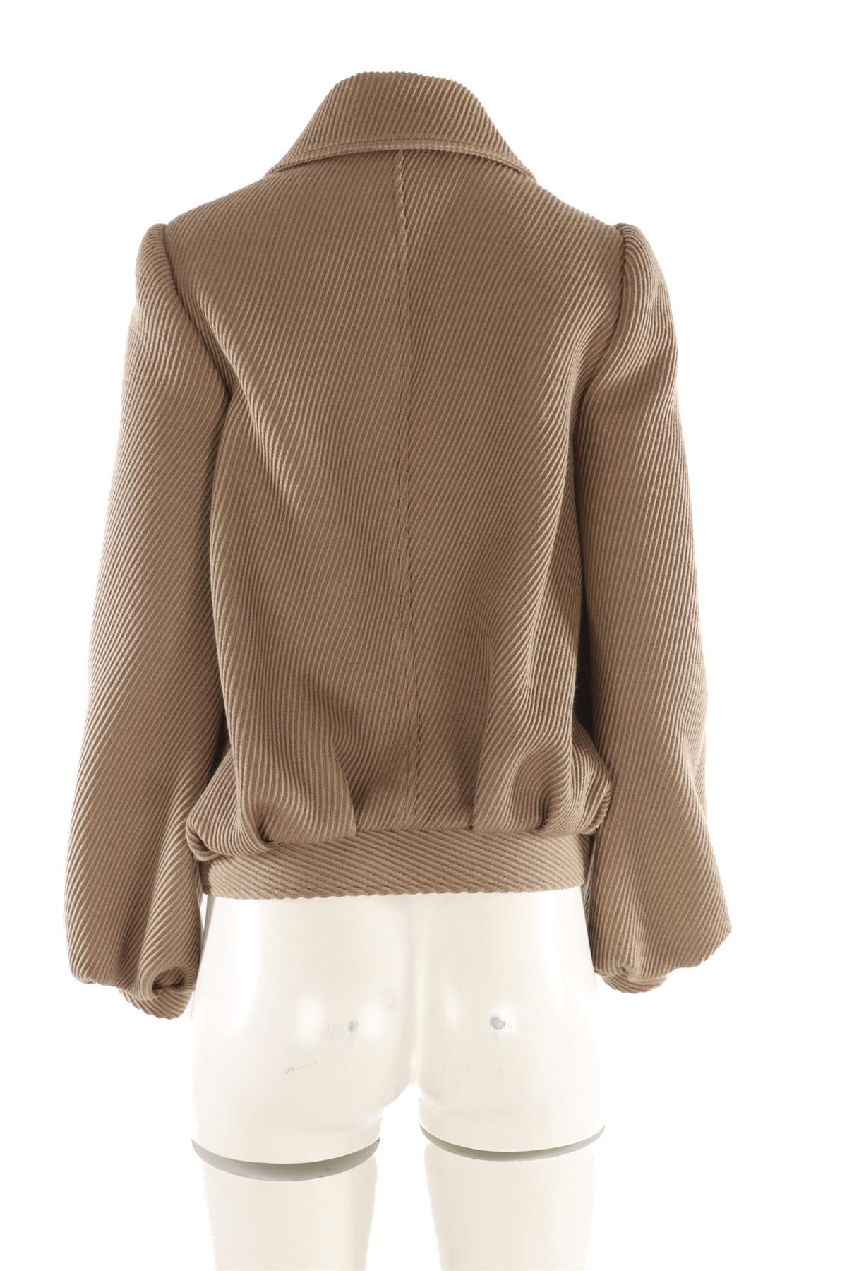 SALVATORE FERRAGAMO BROWN WOOL JACKET IT 40 UK 8