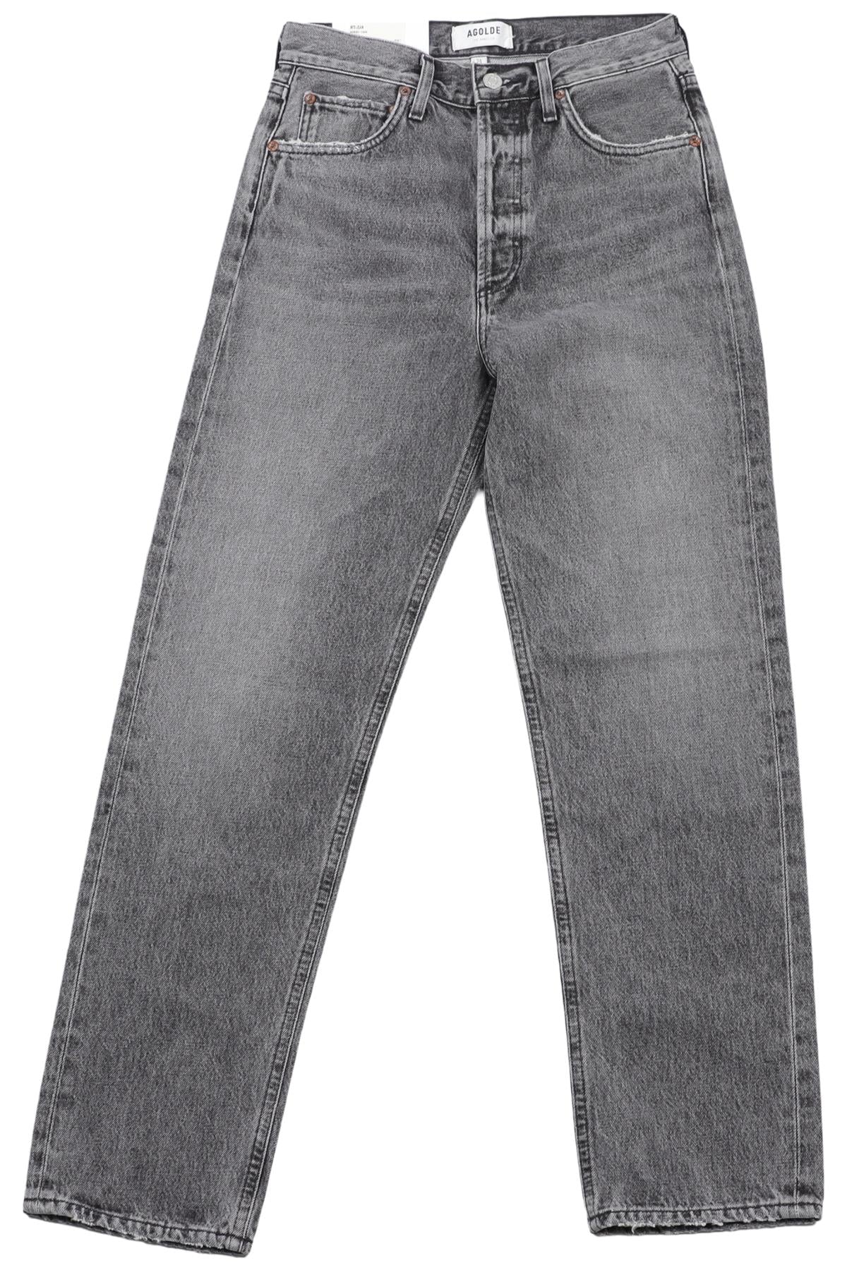 AGOLDE GREY HIGH RISE STRAIGHT LEG JEANS W24 UK 6
