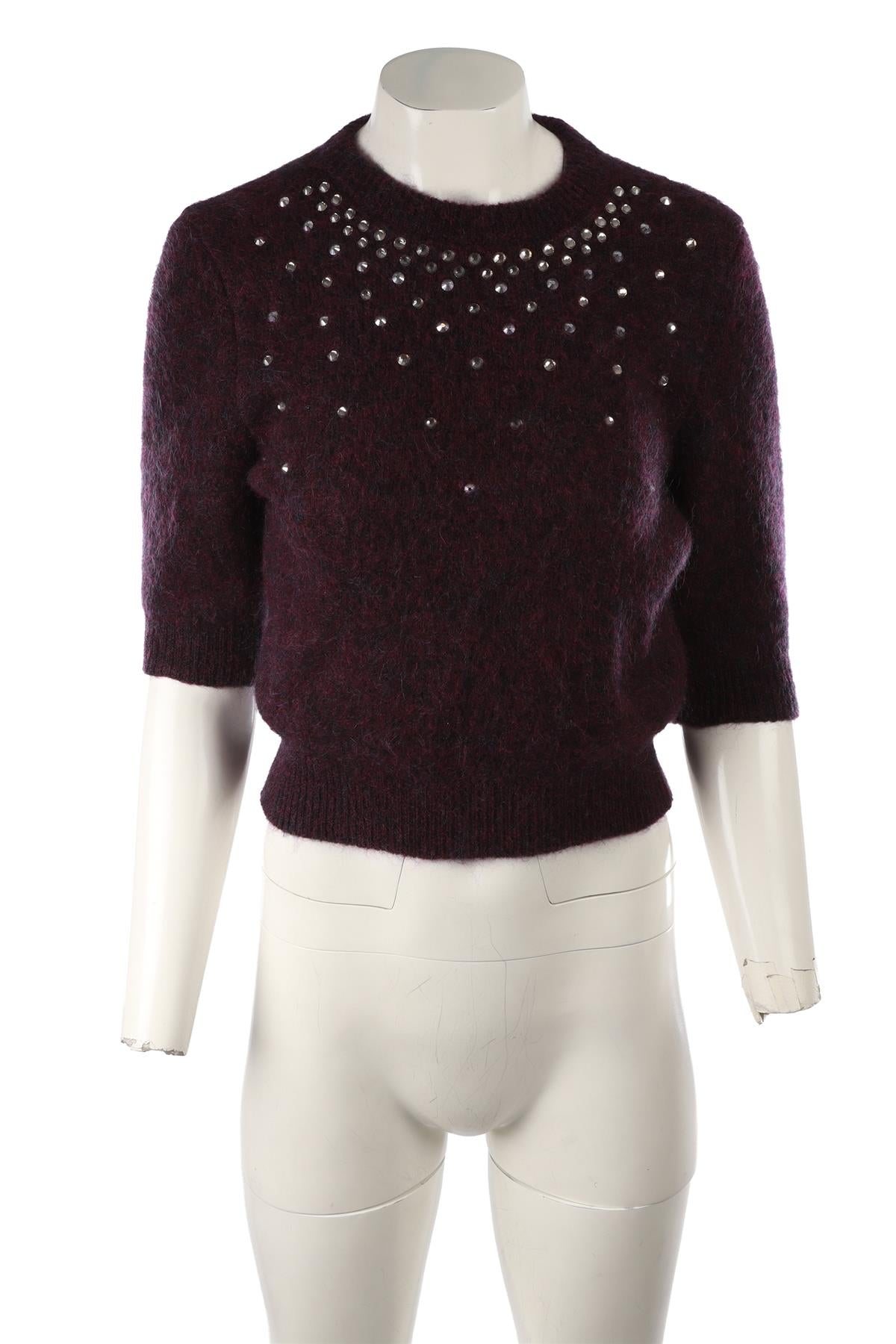 PURPLE MOHAIR SWEATER