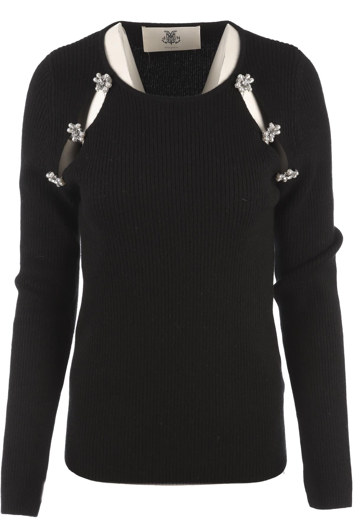 DMN PARIS BLACK CASHMERE SWEATER SMALL