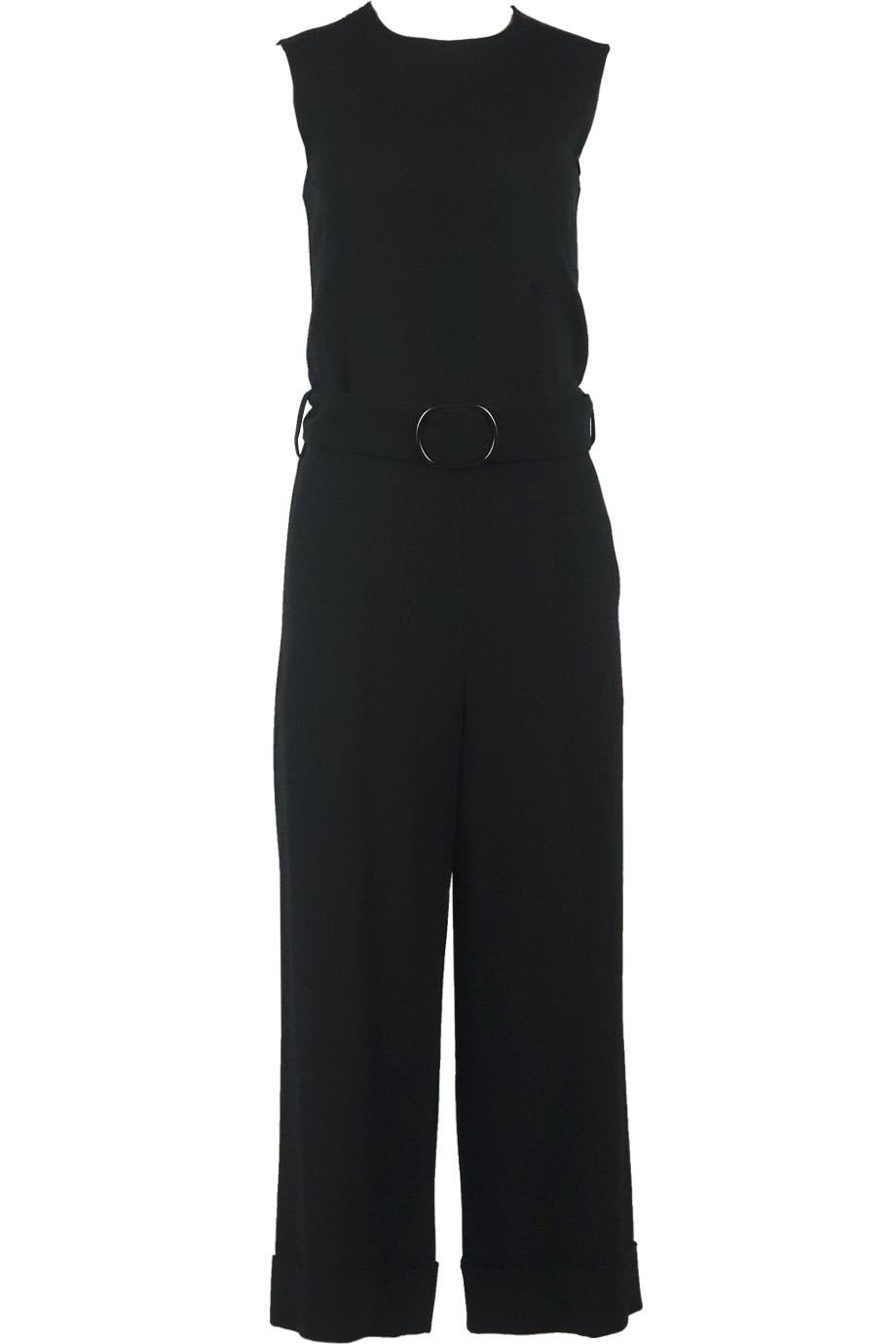 SPORTMAX CROPPED BELTED CREPE JUMPSUIT IT 38 UK 6