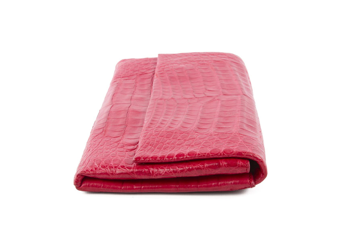 NANCY GONZALEZ RED CROCODILE CLUTCH