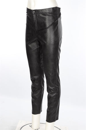 ISABEL MARANT ÉTOILE BLACK FAUX LEATHER SKINNY PANTS FR 42 UK 14