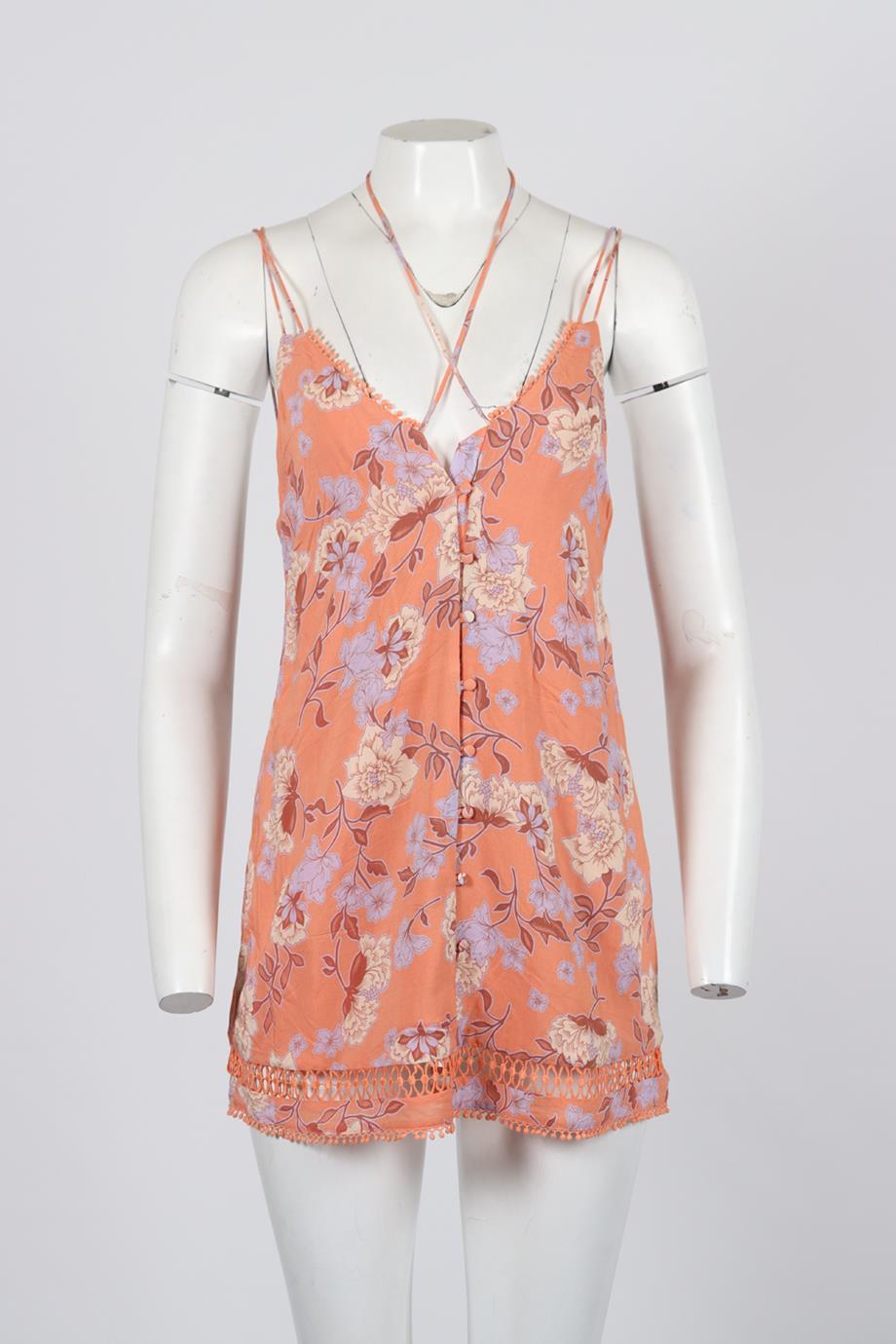 ALE BY ALESSANDRA PRINTED CREPE MINI DRESS SMALL