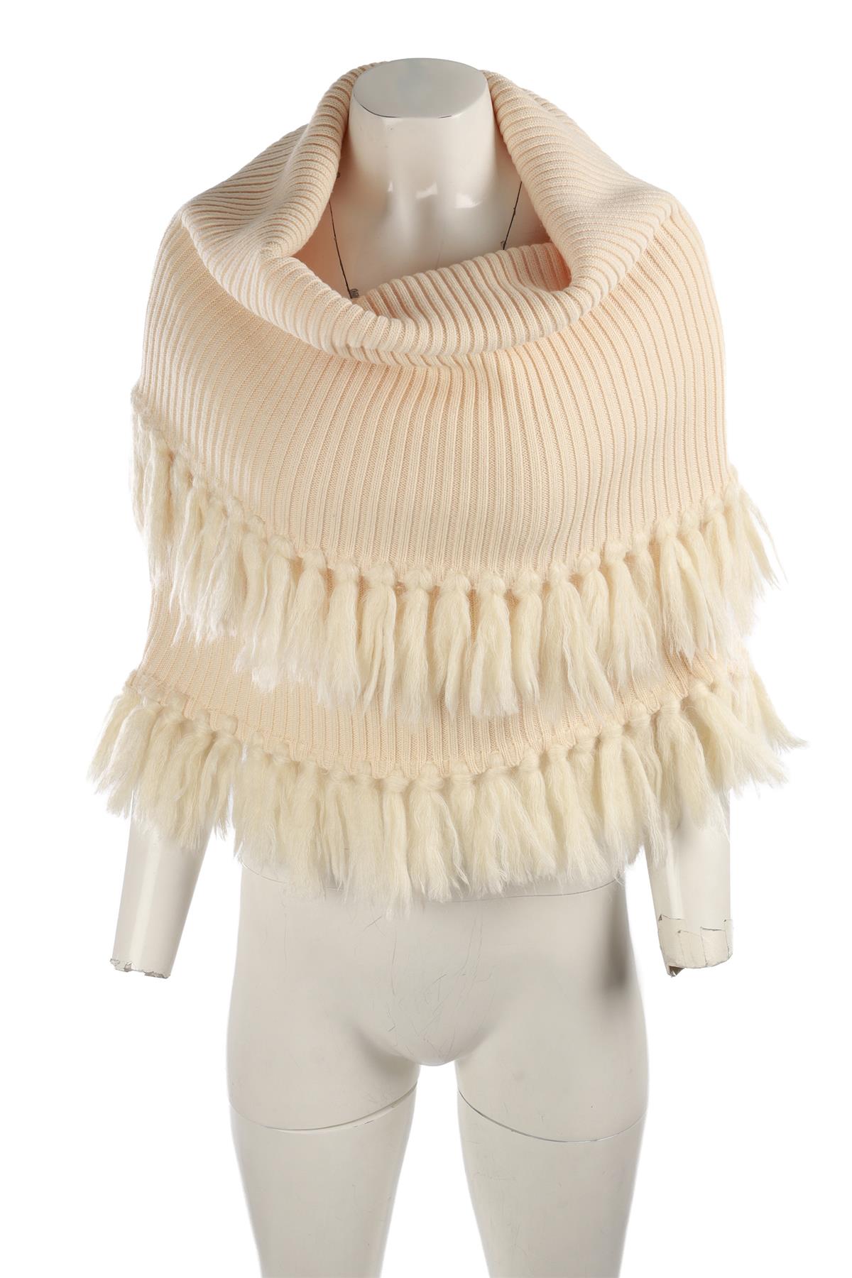 CHRISTIAN DIOR CREAM COTTON SCARF