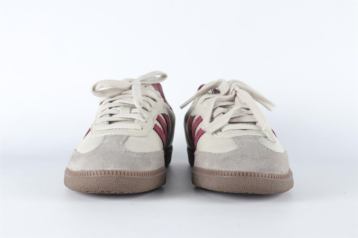 ADIDAS GREY SAMBA PUTTY GREY MAROON SNEAKERS EU 38 2/3 UK 5.5 US 6