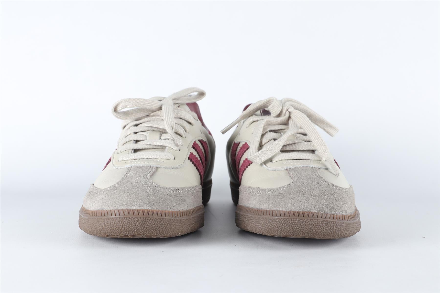 ADIDAS GREY SAMBA PUTTY GREY MAROON SNEAKERS EU 38 2/3 UK 5.5 US 6