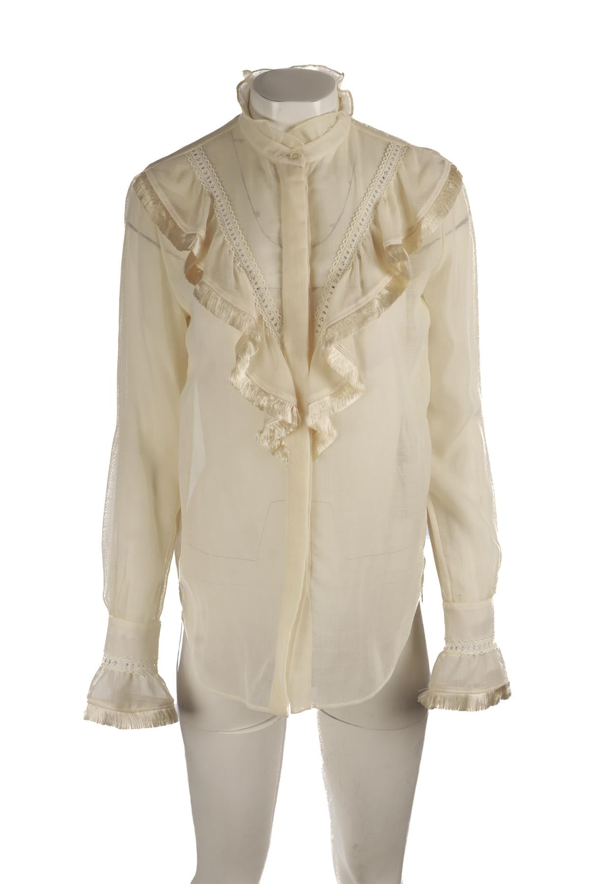 STELLA MCCARTNEY CREAM WOOL SHIRT IT 40 UK 8