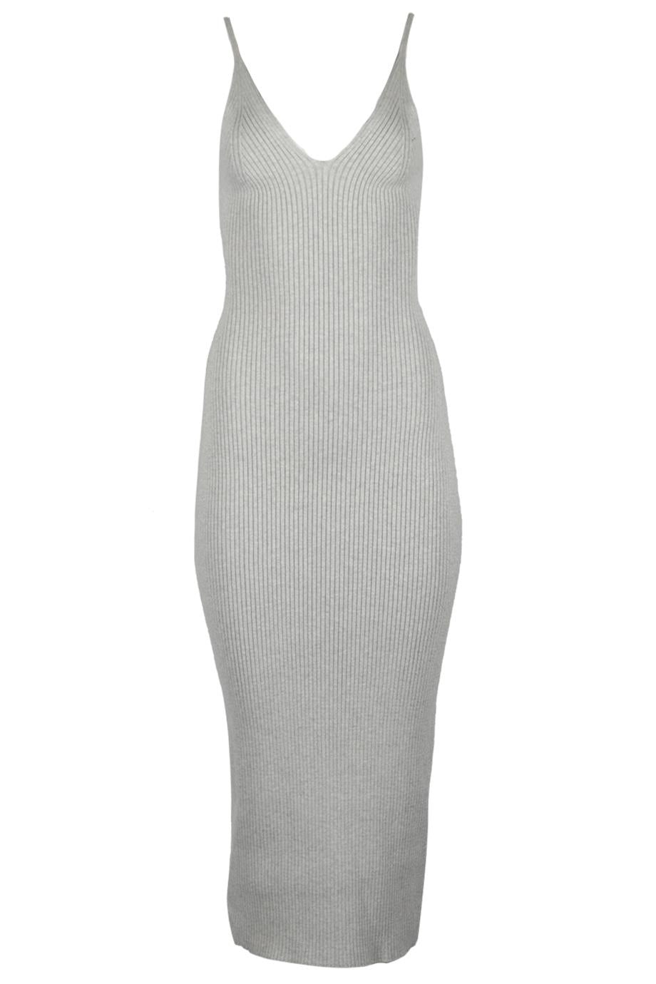 SABLYN RIBBED CASHMERE MIDI DRESS SMALL