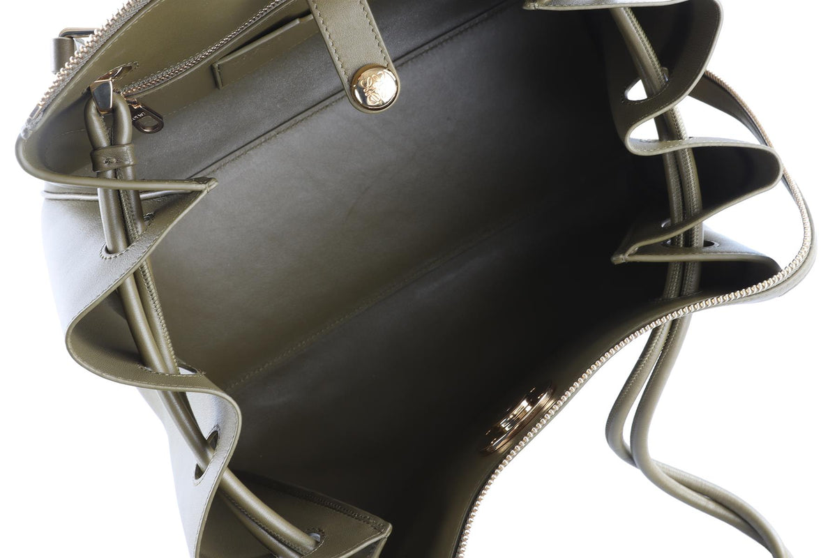 LOEWE GREEN MADRID MEDIUM LEATHER SHOULDER BAG
