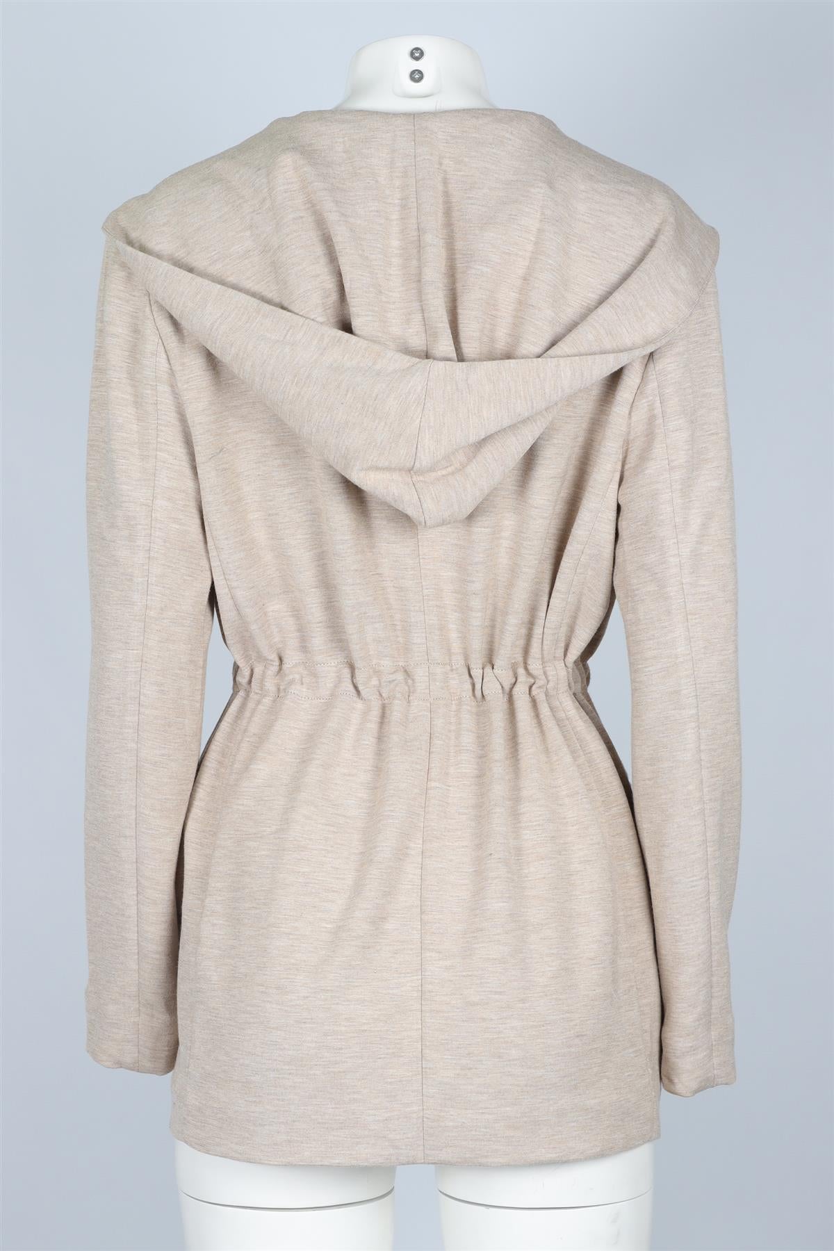 THEORY BEIGE JERSEY JACKET MEDIUM