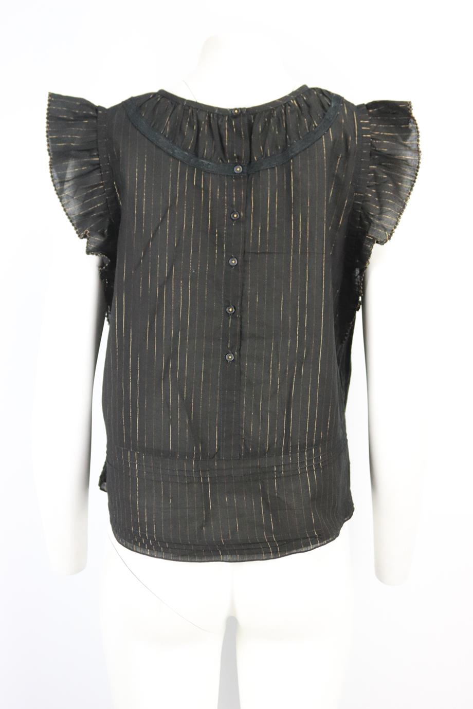 POUPETTE ST BARTH STRIPED COTTON TOP MEDIUM