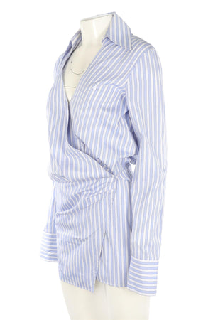 THE ATTICO BLUE COTTON MINI DRESS IT 40 UK 8