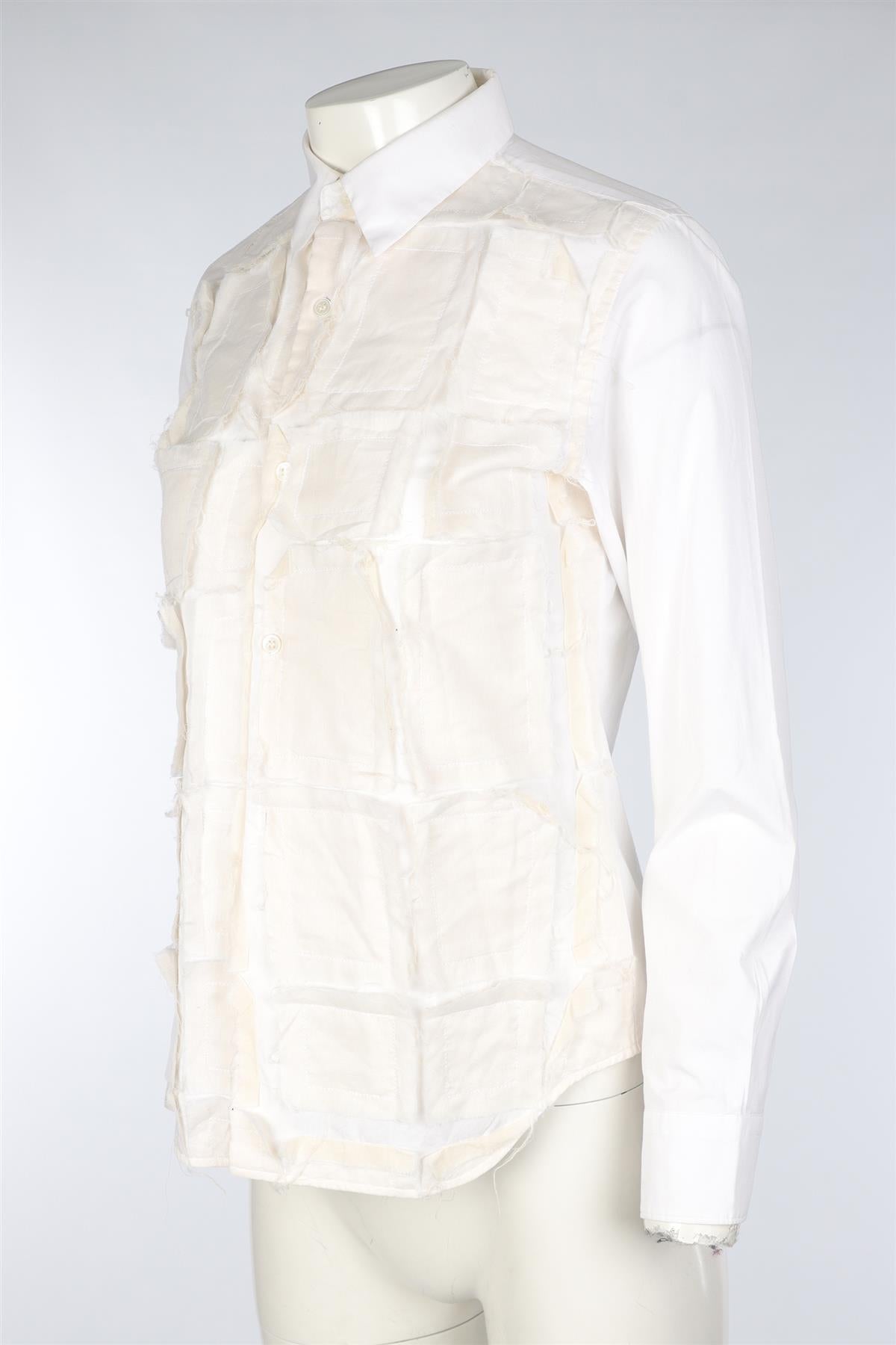COMME DES GARCONS WHITE COTTON SHIRT SMALL