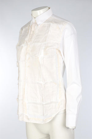 COMME DES GARCONS WHITE COTTON SHIRT SMALL