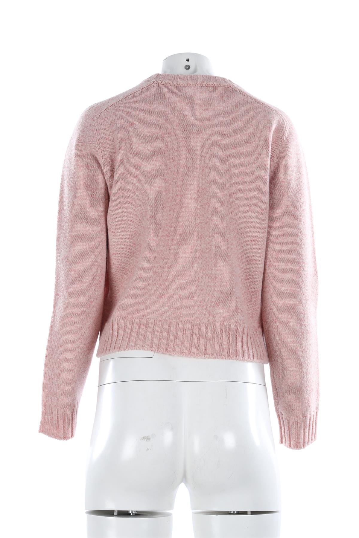 CELINE PINK TRIOMPH WOOL CARDIGAN LARGE