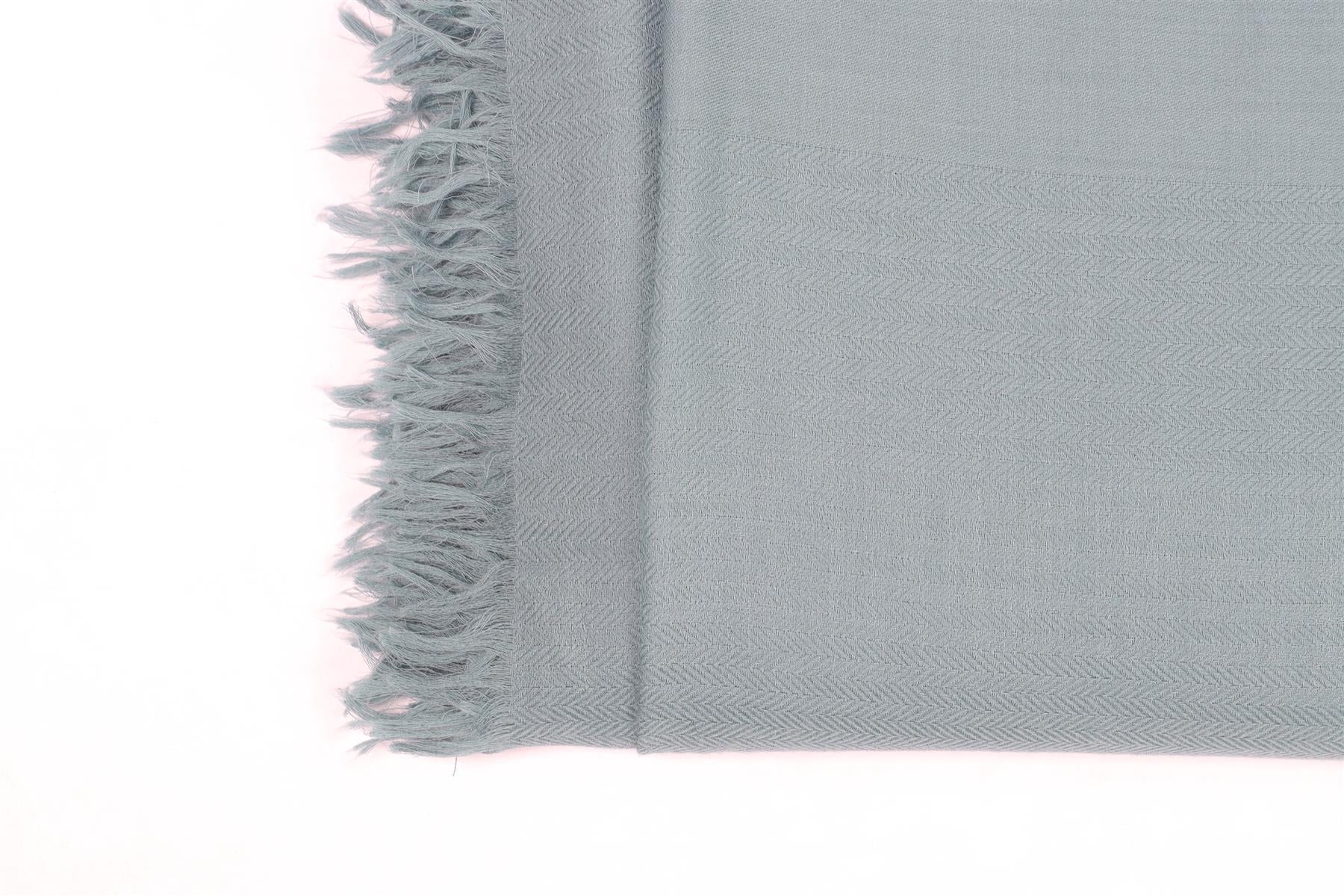 HERMÈS GREEN H CASHMERE SCARF ONE SIZE