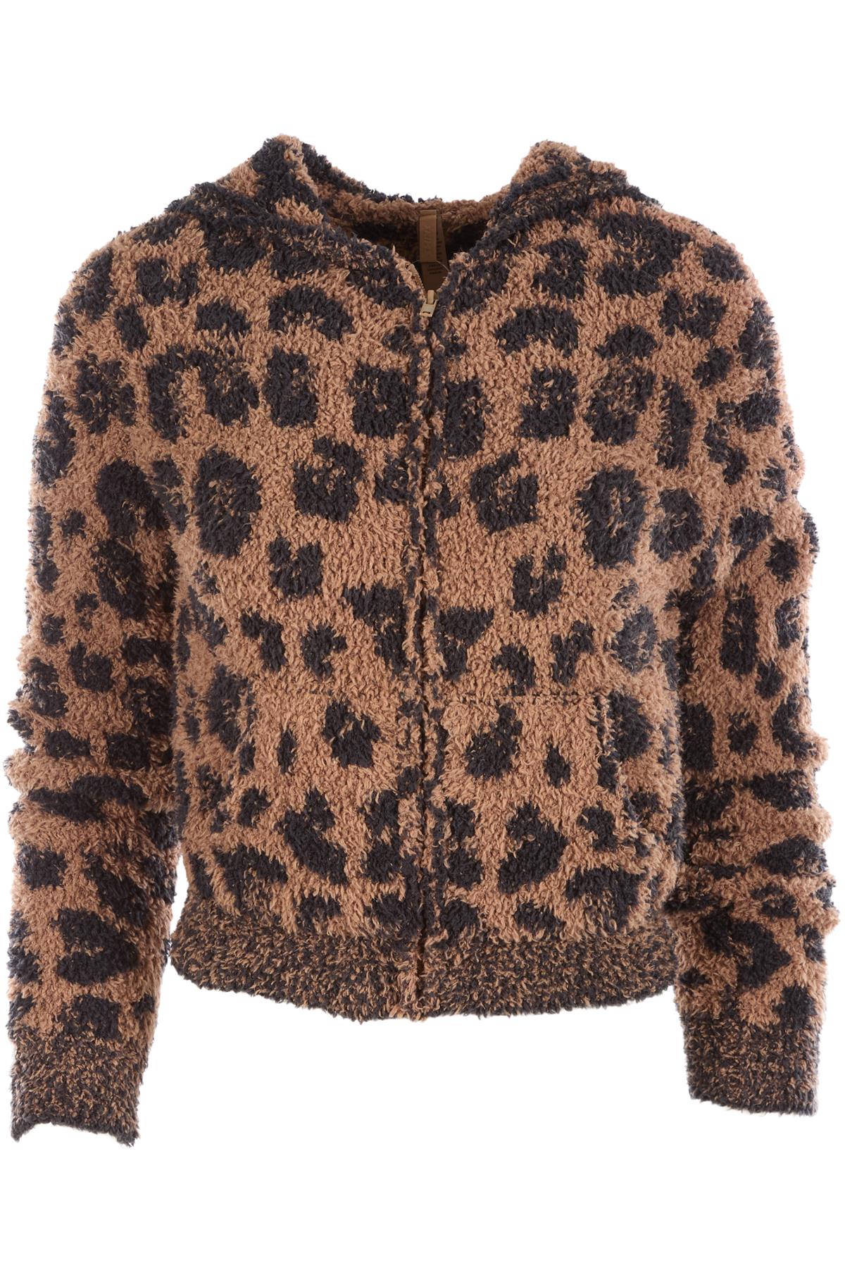 SKIMS BROWN FLEECE HOODIE XXSMALL