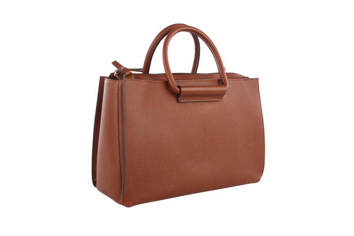 THE ROW BROWN CLASSIC 5 LEATHER TOTE BAG