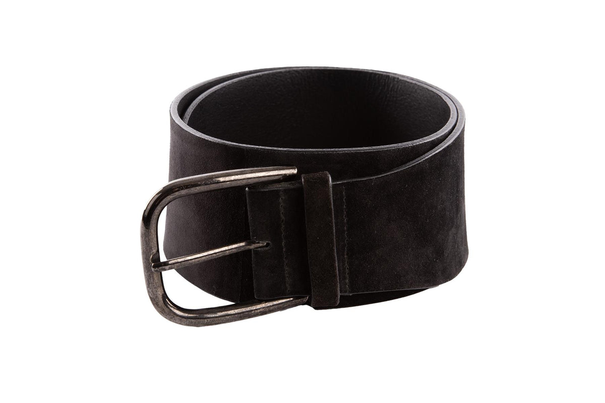 DONNA KARAN BLACK SUEDE WAIST BELT