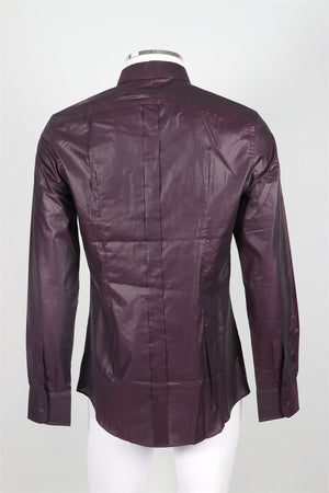 DOLCE & GABBANA MAROON MEN'S COTTON SHIRT UK/US COLLAR 15 3/4 UK/US CHEST 40
