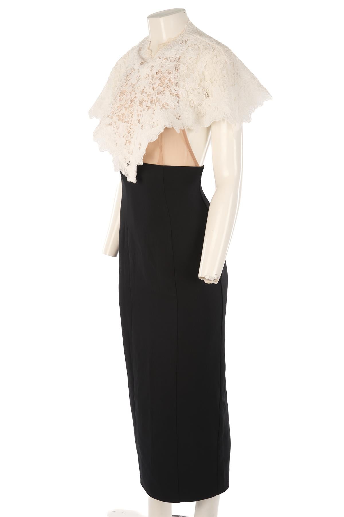 HELSA BLACK COTTON MIDI DRESS SMALL