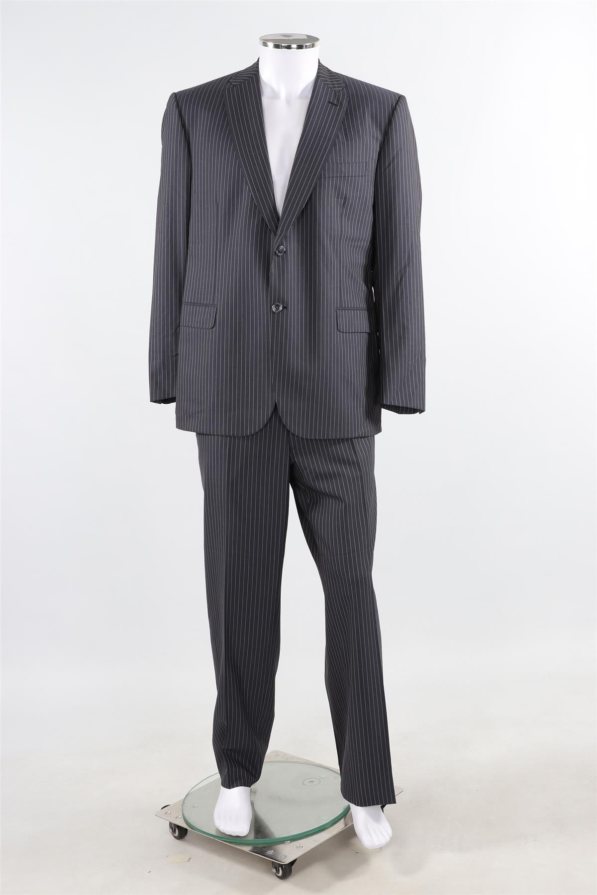 BRONI SUPER150S GREY MEN'S WOOL TWO PIECE SUIT IT 46 UK/US 36