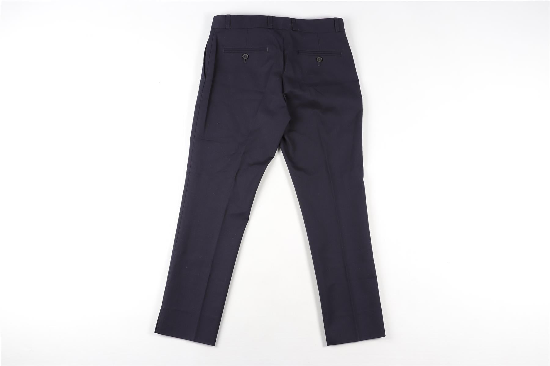 JOSEPH NAVY COTTON STRAIGHT LEG PANTS UK/US W28