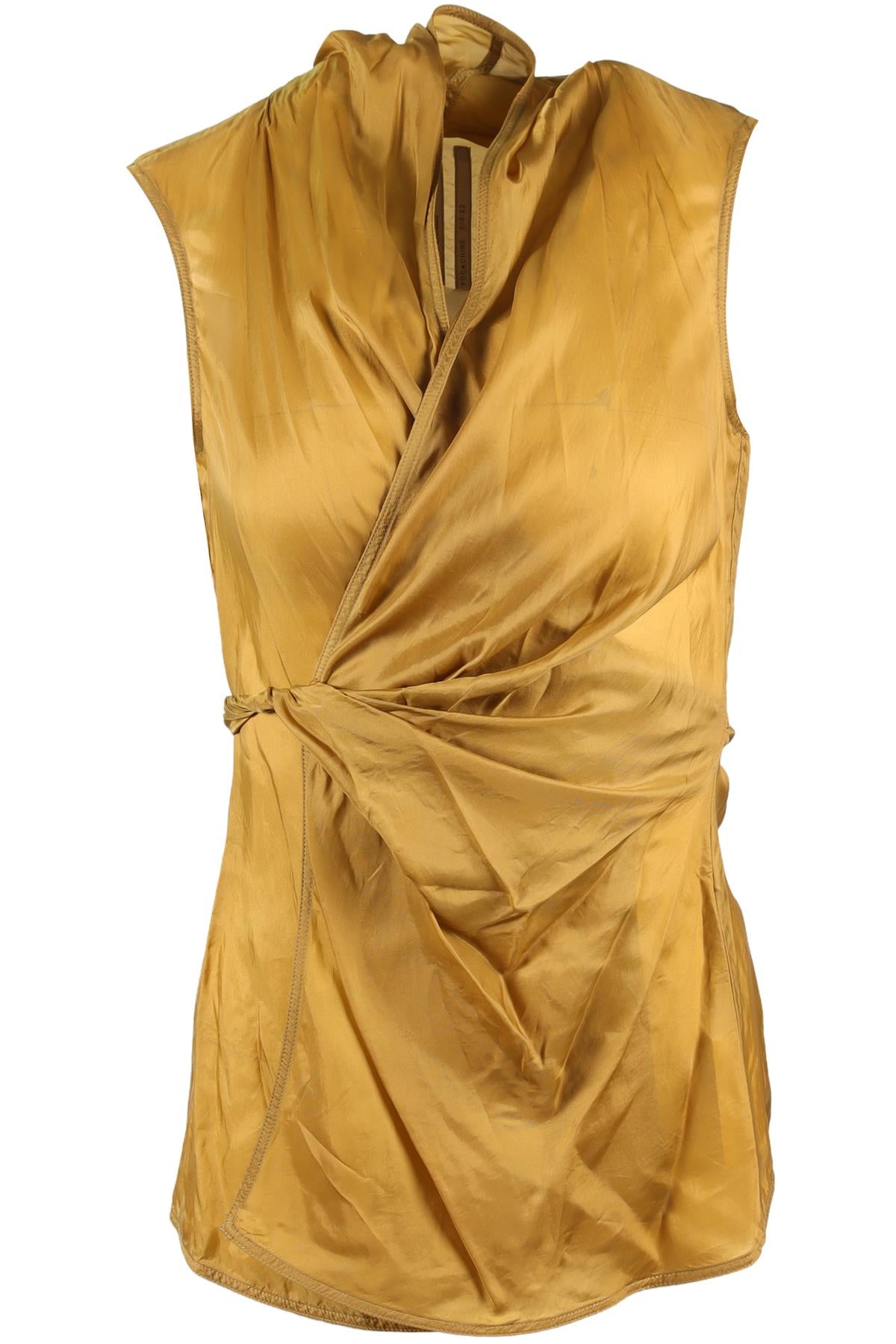 RICH OWENS GOLD SILK TOP IT 42 UK 10