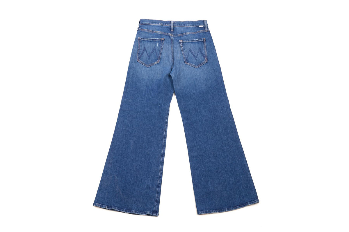 MOTHER BLUE HIGH RISE WIDE LEG JEANS W29