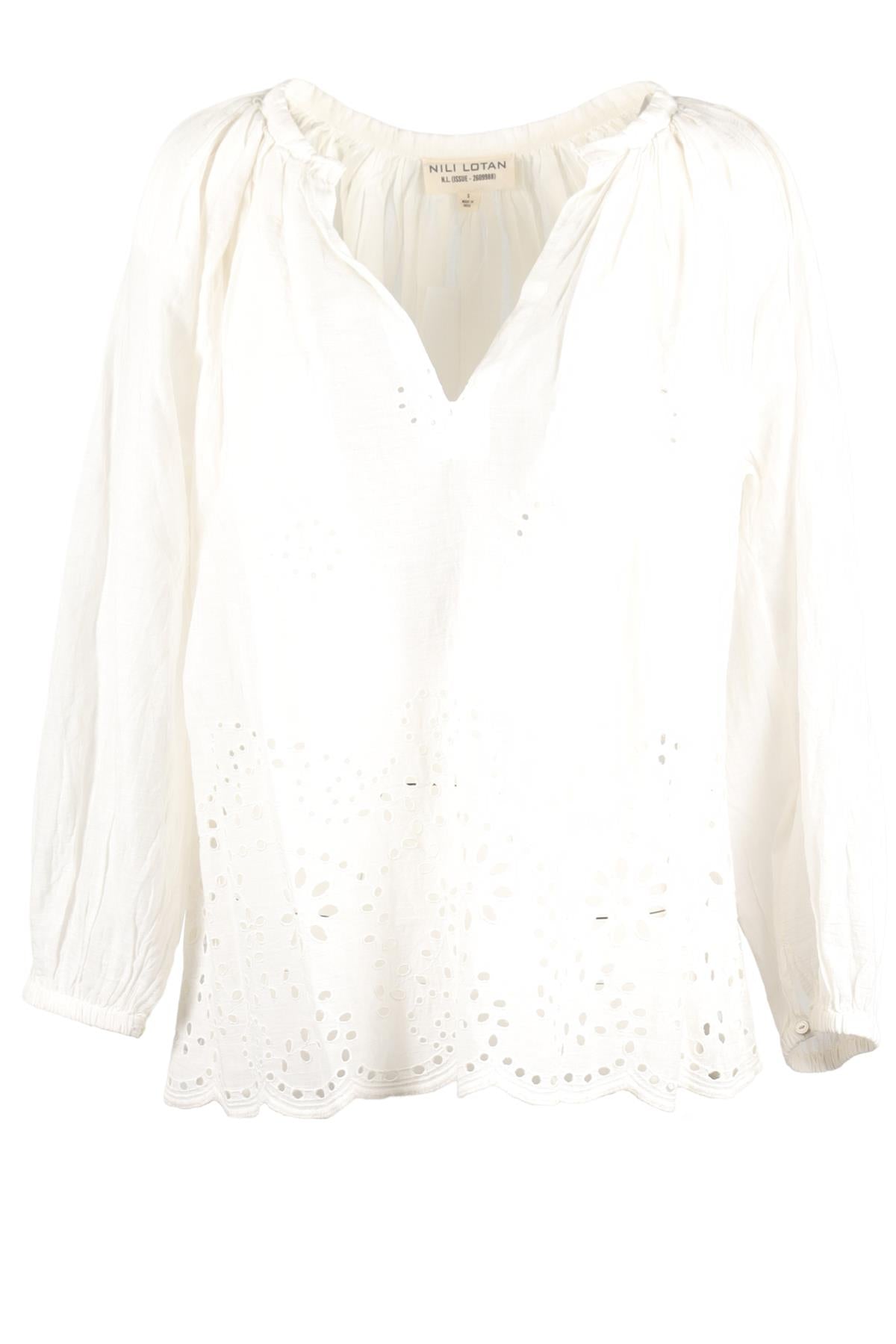 NILI LOTAN WHITE COTTON TOP SMALL