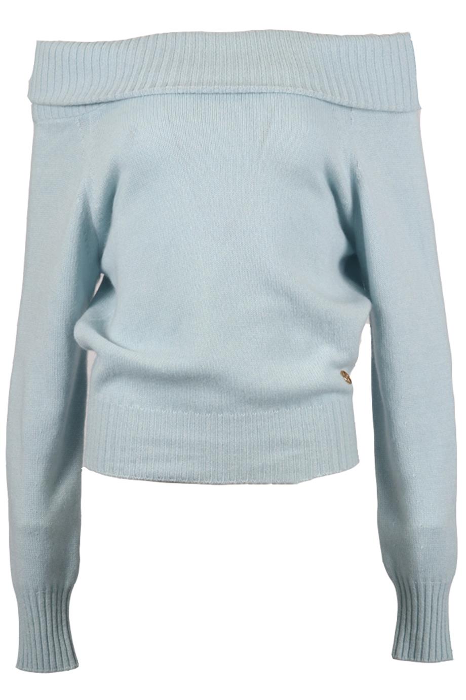 EMILIO PUCCI OFF THE SHOULDER CASHMERE SWEATER XLARGE