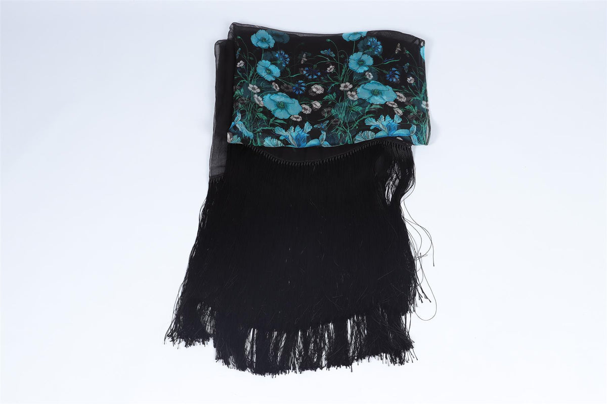 GUCCI BLACK SILK SCARF
