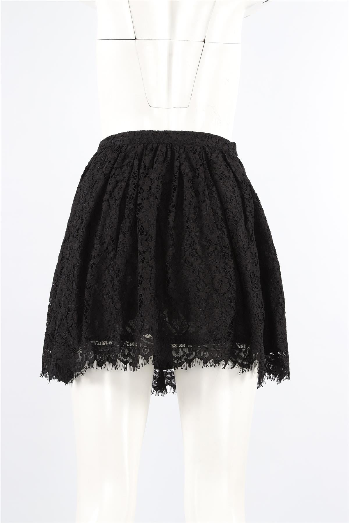 IRO BLACK LACE MINI SKIRT FR 34 UK 6